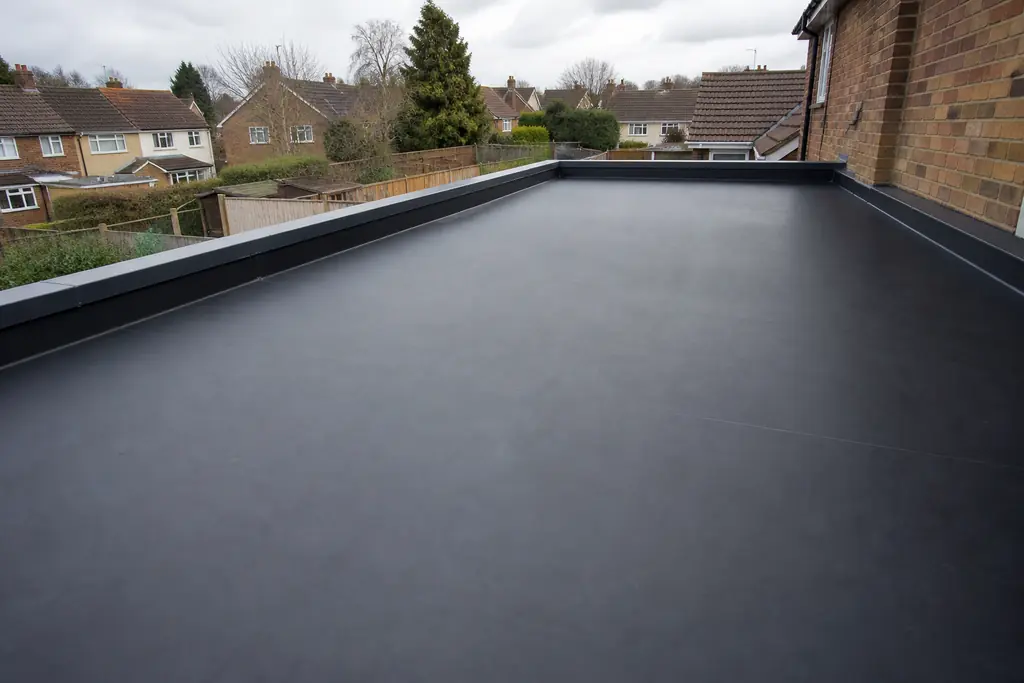 New EPDM flat roof on an extension in Guernsey